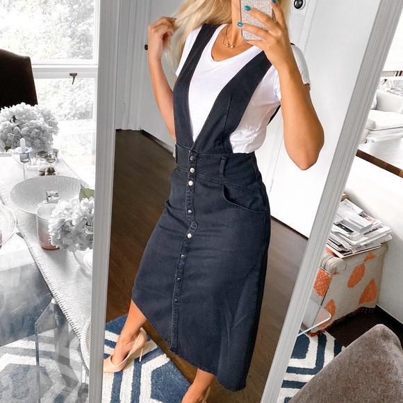 ☑️ ZARA BLACK WASHED DENIM MIDI DRESS! - Picture 6 of 10